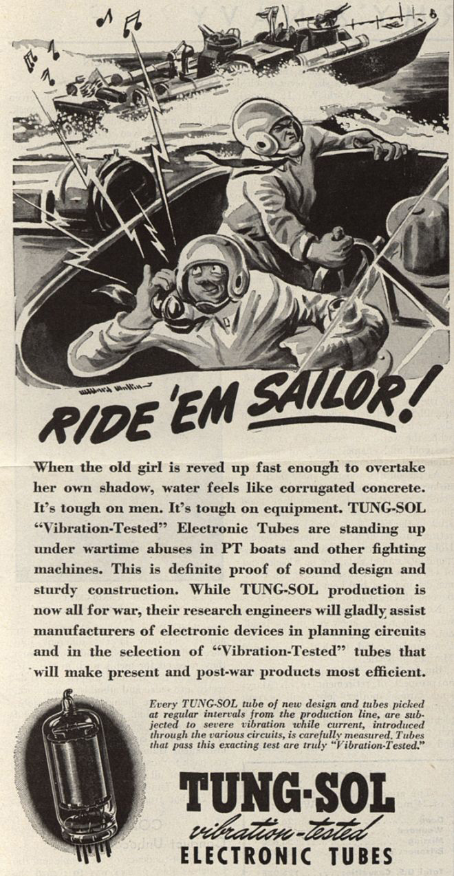 Tung-Sol Navy Vintage Ad